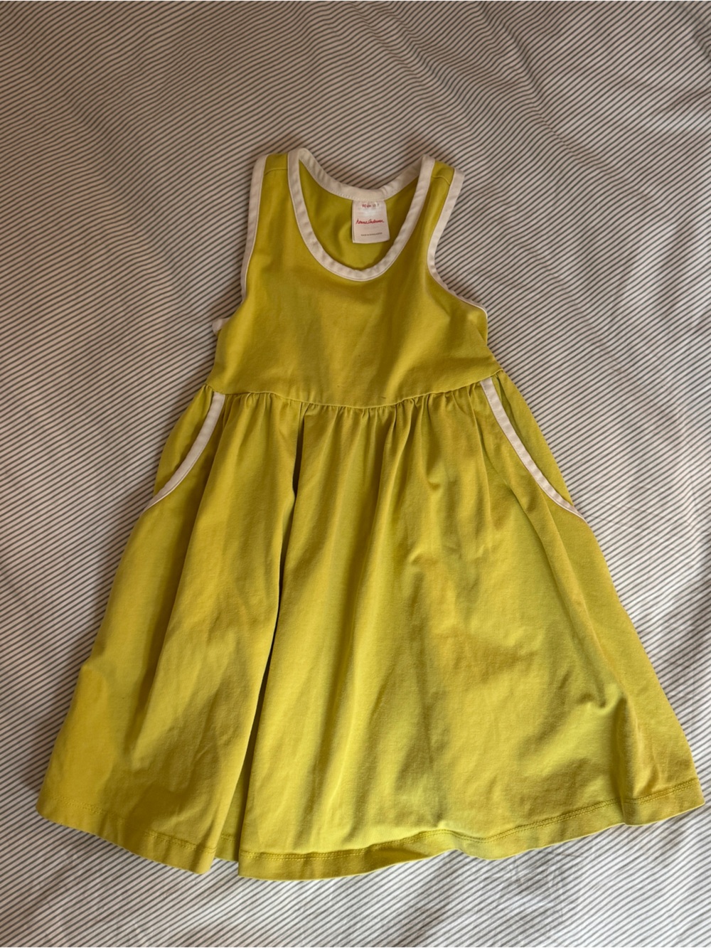 Hanna Andersson racer back tank dress with pockets
